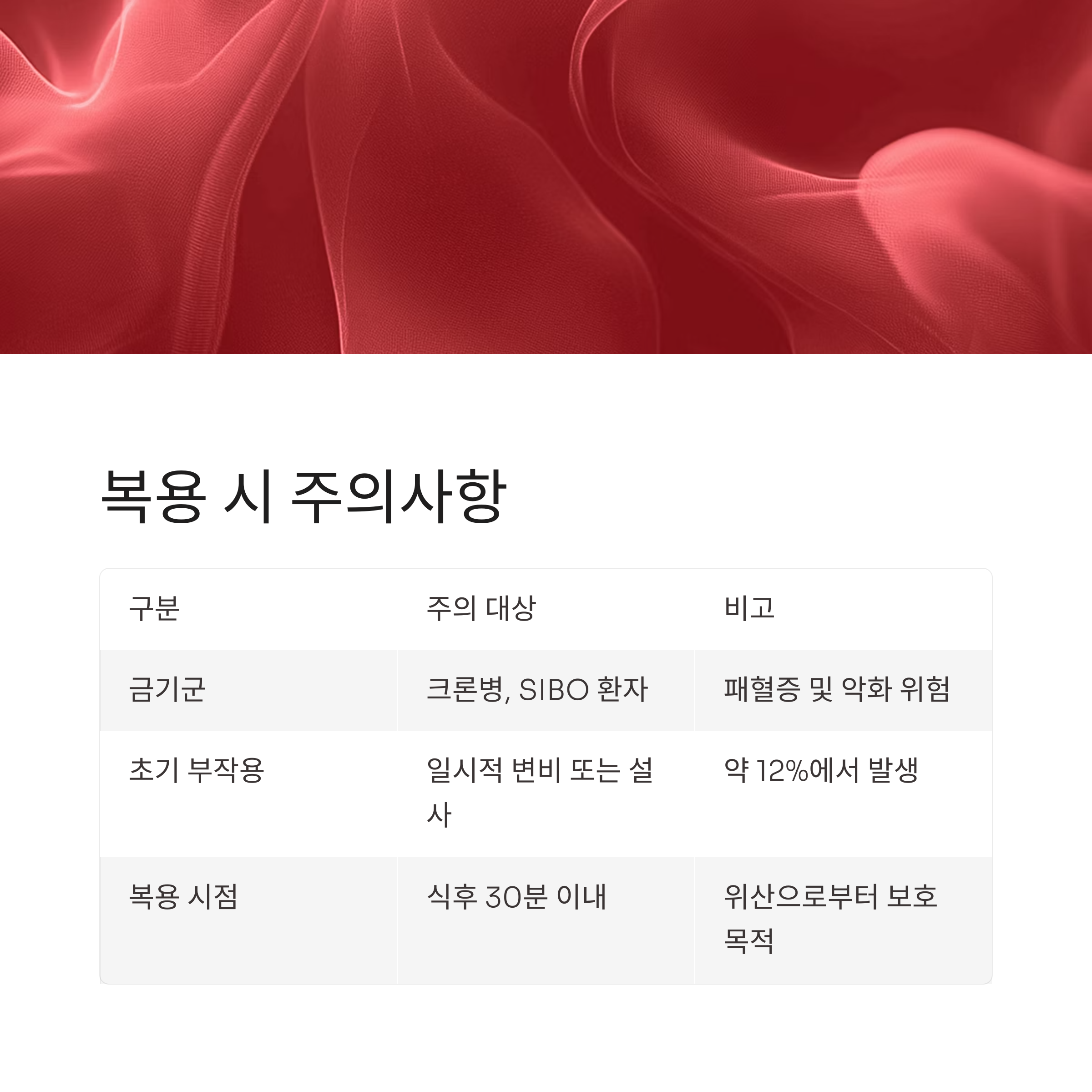 복용 시 주의사항