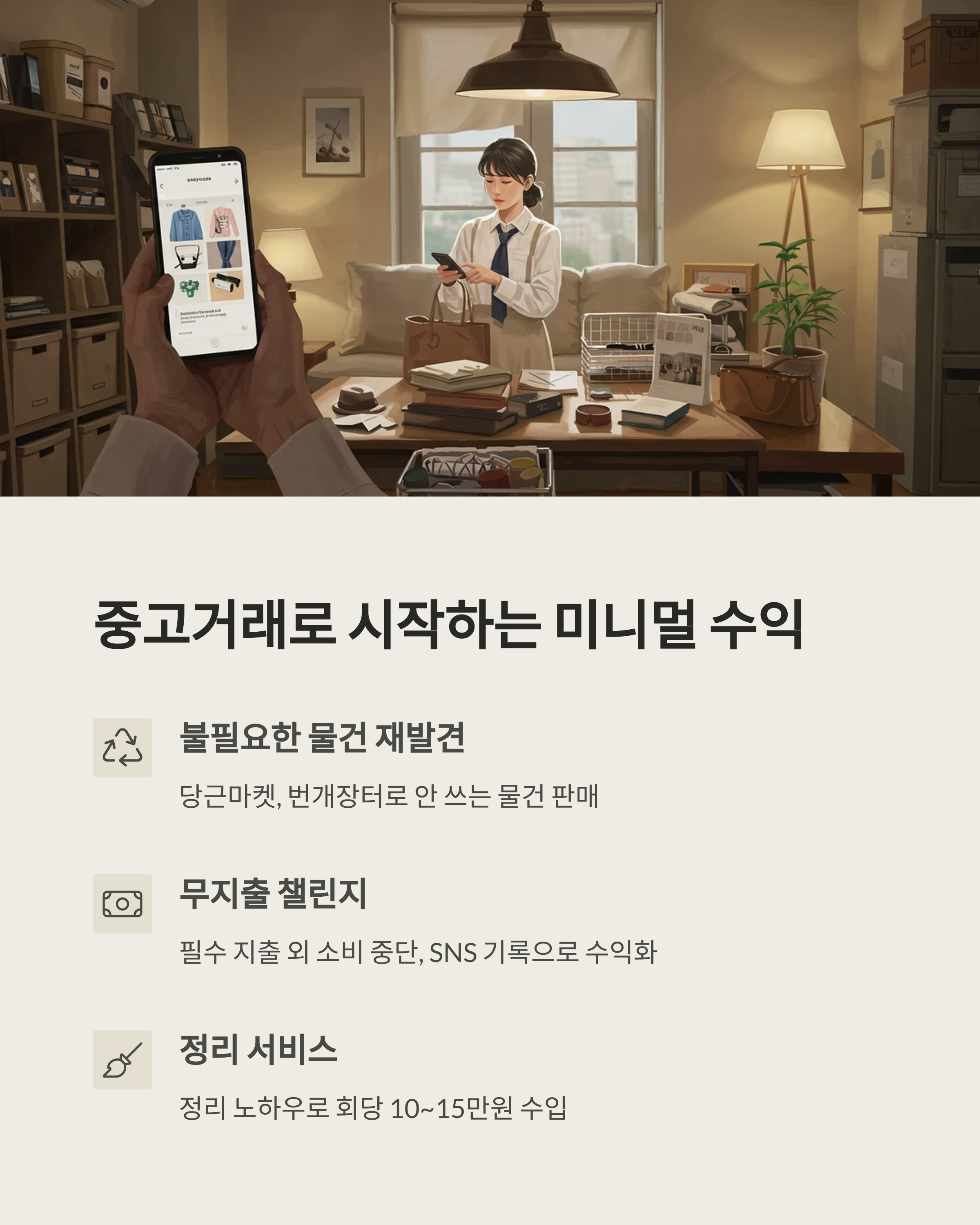 현실적인 미니멀라이프로 월 100만원 부수입 만드는 방법 8가지 총정리