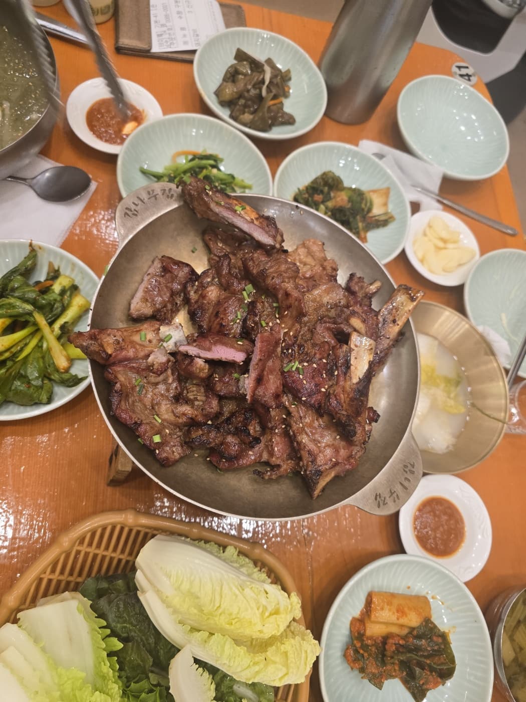 담양 숯불갈비 한상차람