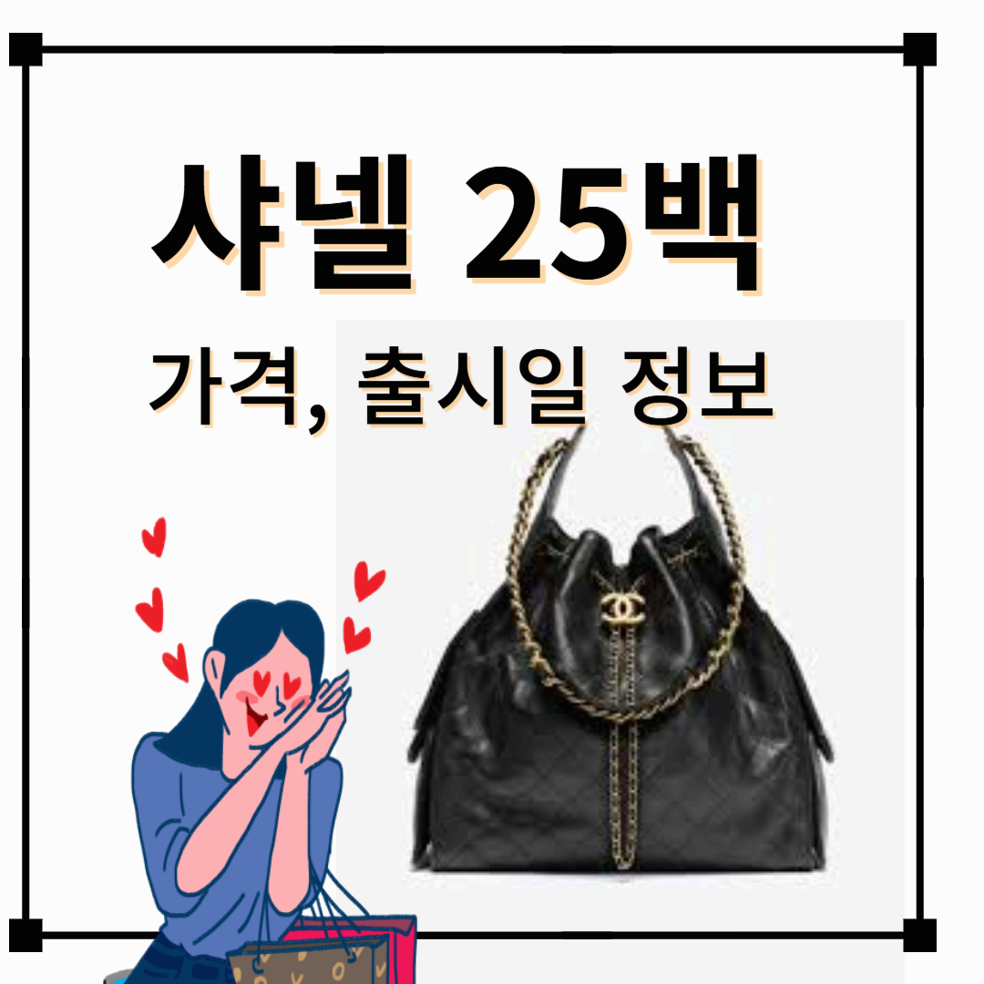 샤넬 25백 출시! 가격, 출시일, 특징 총정리