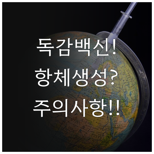 독감 백신 접종 후 항체 생성까지 걸..