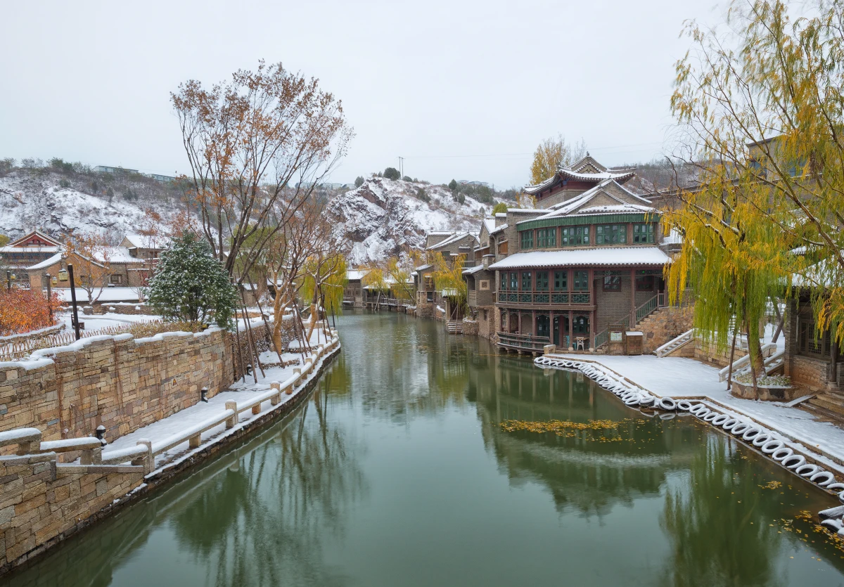 중국 수향마을 우전 겨울 풍경