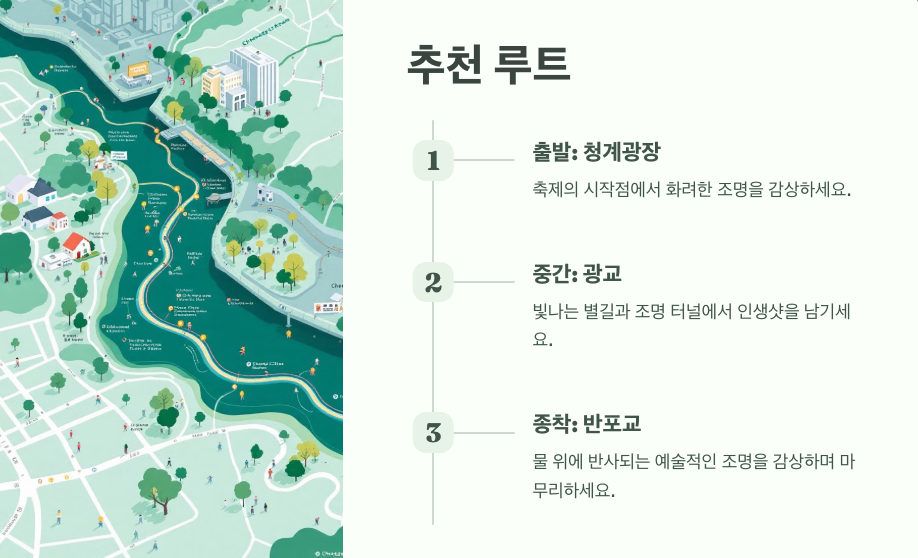 청계천 겨울밤, 빛 축제로 물든 환상적인 여행 ✨