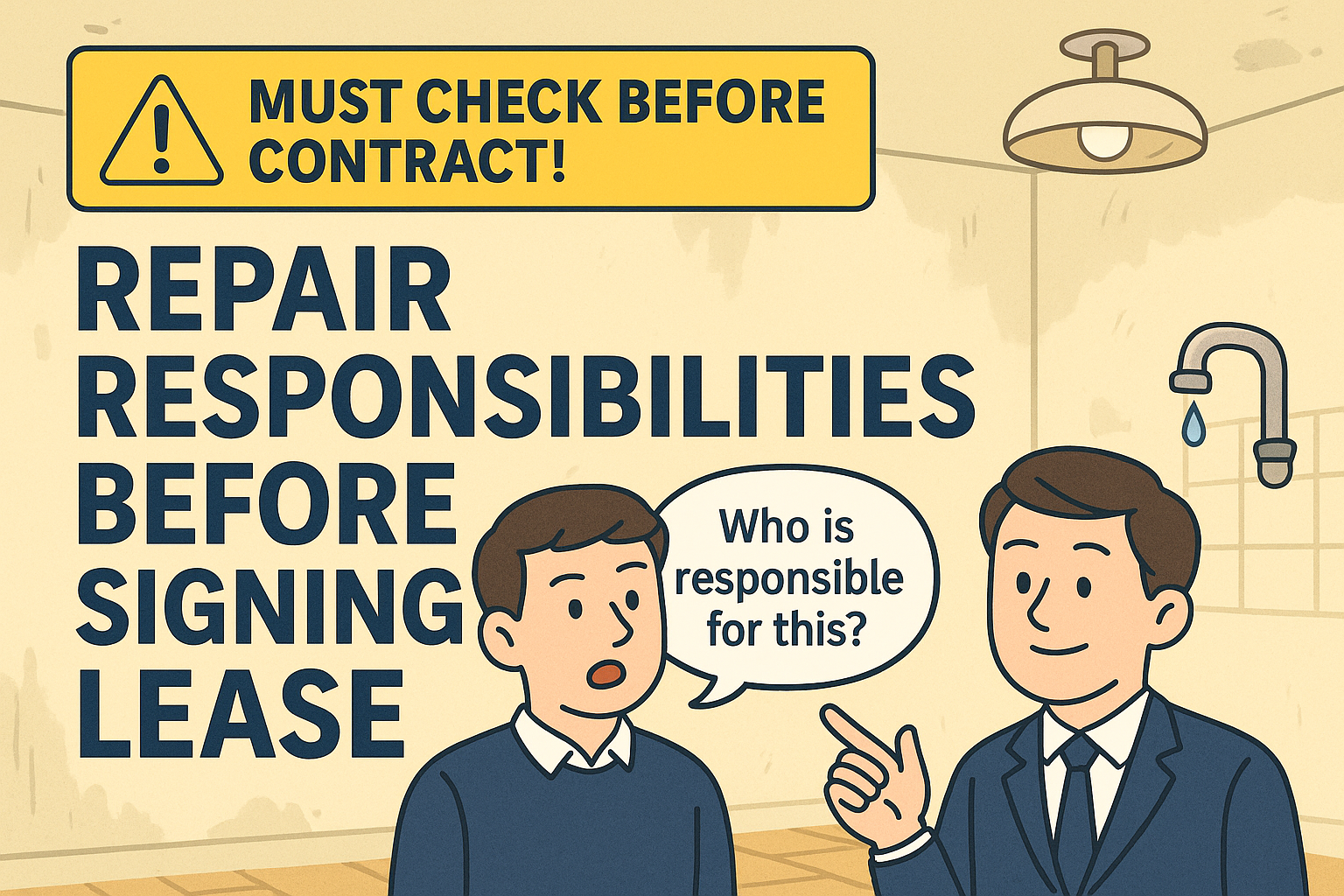 전세·월세 계약 전 꼭 확인할 집수리 책임 범위 총정리