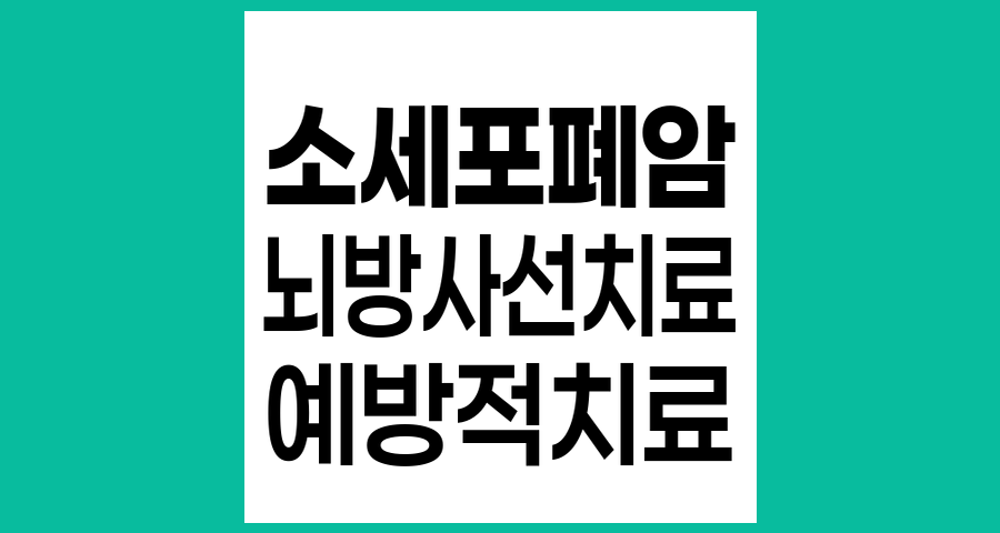 소세포폐암 예방적 뇌 방사선치료의 이해와 치료법