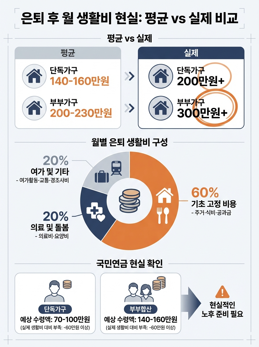 은퇴 후 월 생활비 현실
