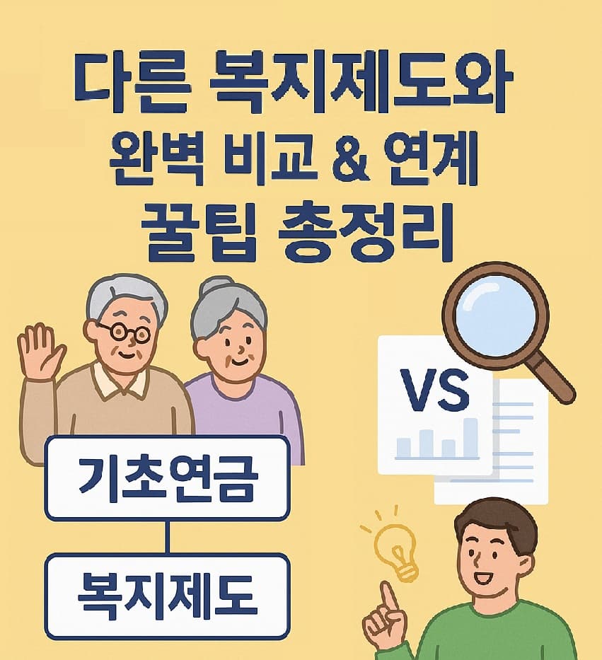 🧐기초연금, 다른 복지제도와 완벽 비교 &amp; 연계 꿀팁 총정리!