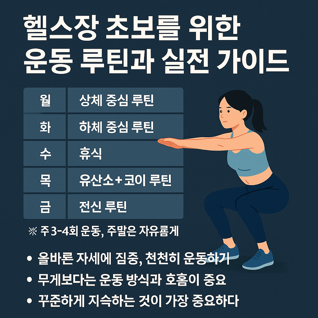 헬스장 초보를 위한 운동 루틴과 실전 가이드