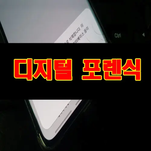핸드폰 디지털 포렌식 기법이란? 작업 의뢰방법