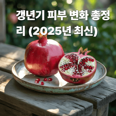 갱년기 피부 변화 총정리 (2025년 최신)