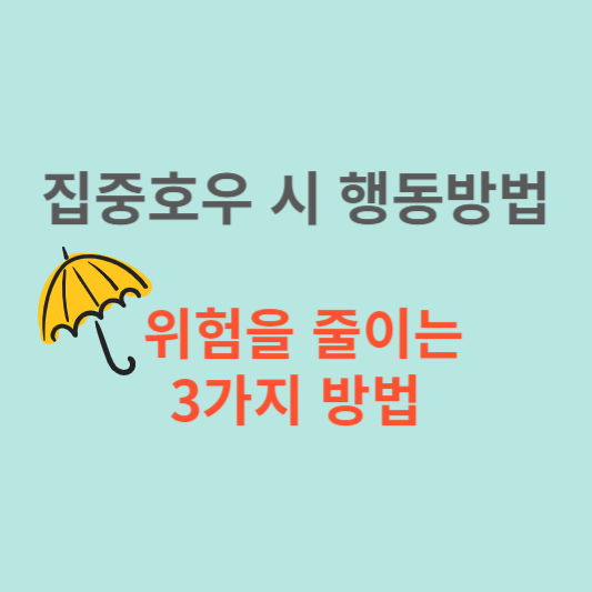 집중호우 시 행동방법 썸네일