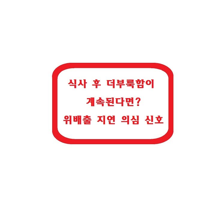 식사 후 더부룩함이 계속된다면? 위배출 지연 의심 신호