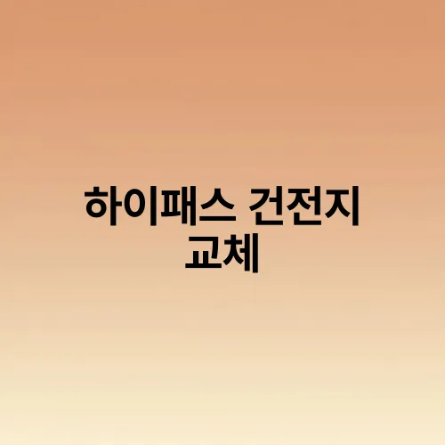 하이패스 건전지 교체