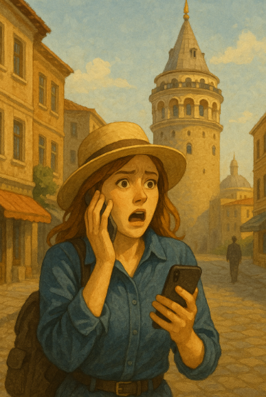 터키에서 혼자 여행 할 때 긴급상황 발생한 모습