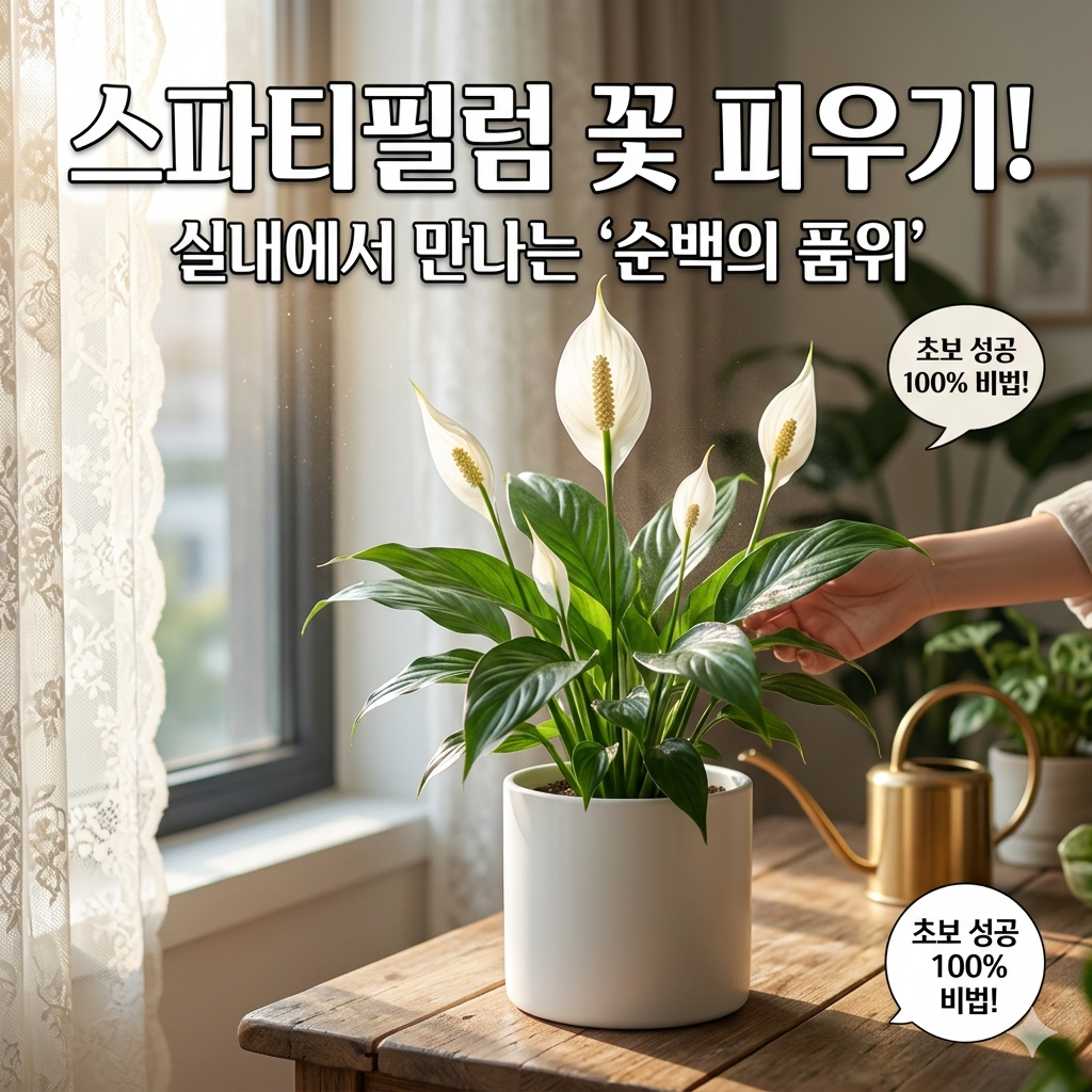 스파티필럼 꽃 피우기