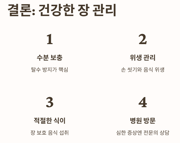 결론 : 건강한 장 관리