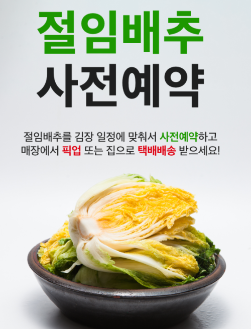 절임배추 사전예약