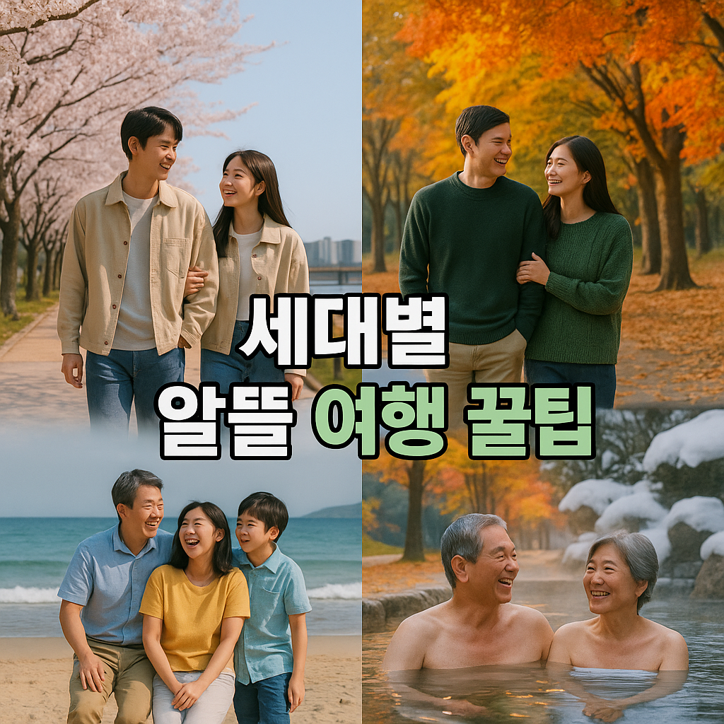 세대별 사계절 여행 풍경