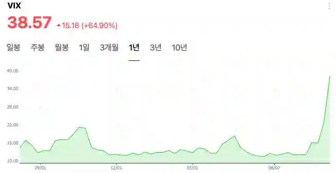 VIX 지수 1일 &amp; 1년