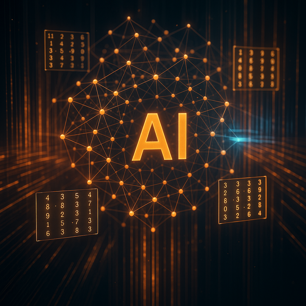 대규모 AI 연산 시각화 이미지