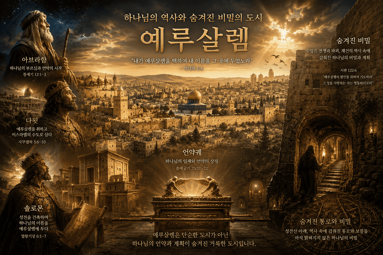 예루살렘, 아브라함·다윗·솔로몬·언약궤로 이어진 하나님의 역사와 숨겨진 비밀의 도시