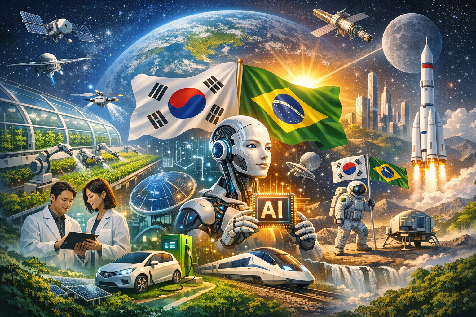 한-브라질 정상회담 (전략적 동반자, 무역협정, AI 기본사회 비전)