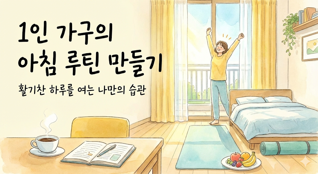 1인 가구의 아침 루틴 만들기