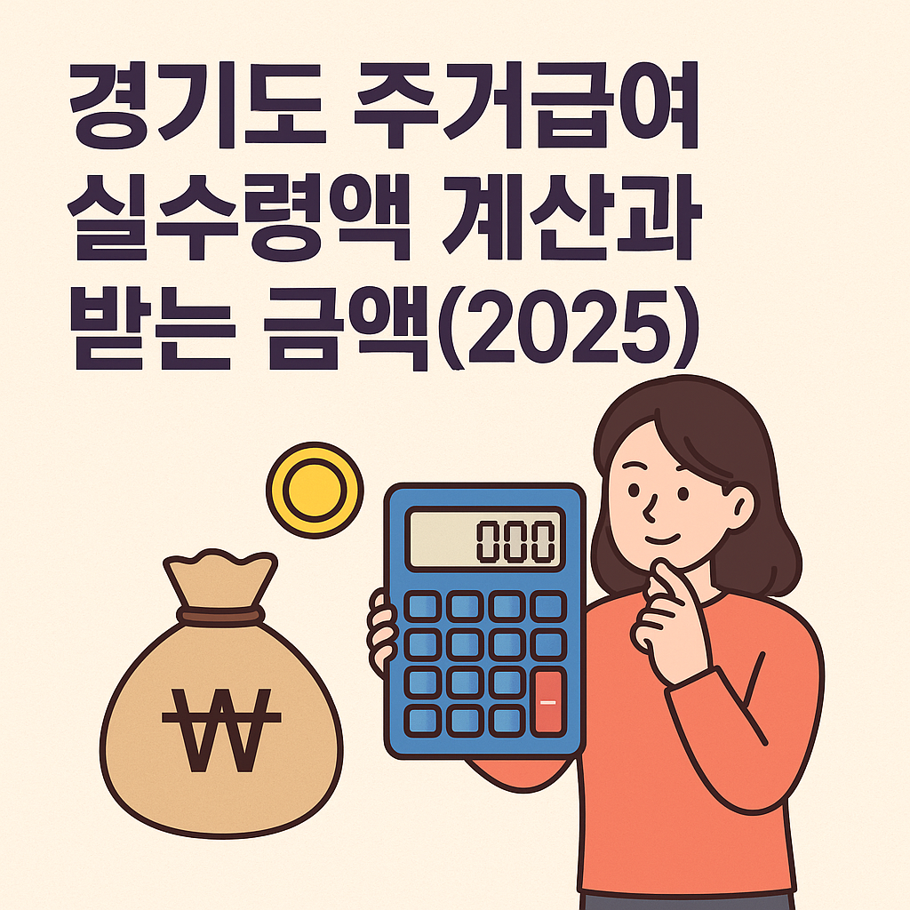 경기도 주거급여 실수령액 계산과 받는 금액(2025)