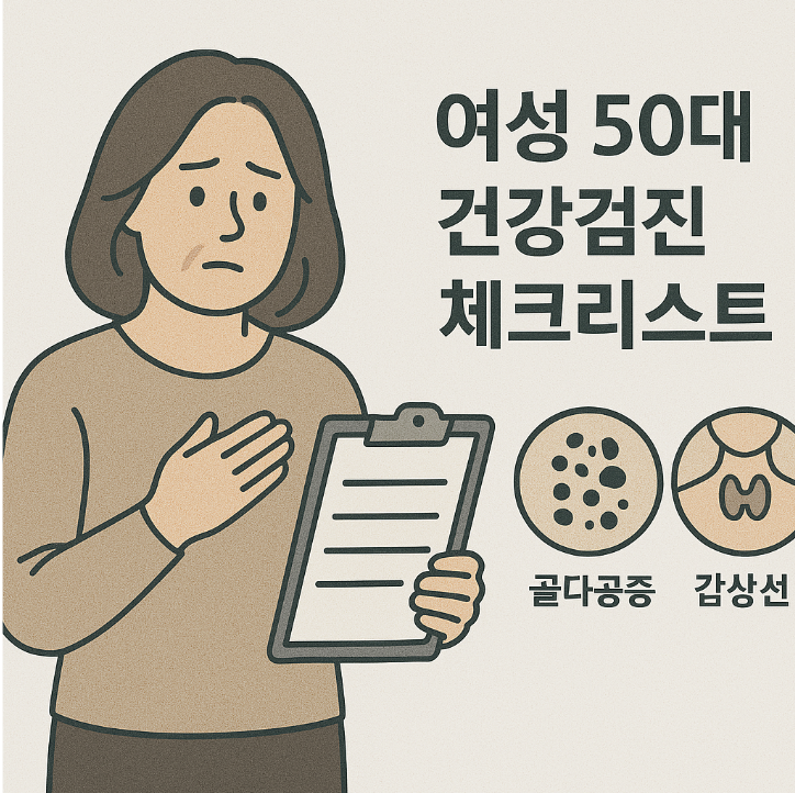 여성 50대 건강 필수항목