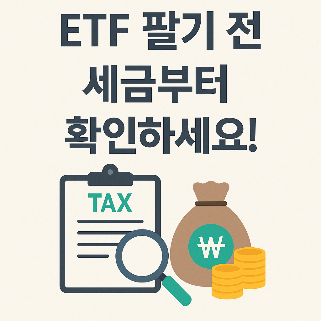 💸 &quot;ETF 팔기 전, 세금부터 확인하세요!&quot;
