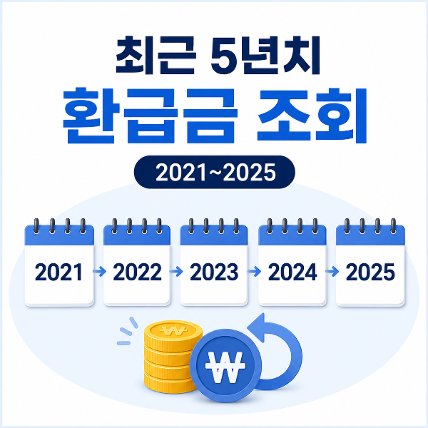 최근 5년 환급금 조회 안내