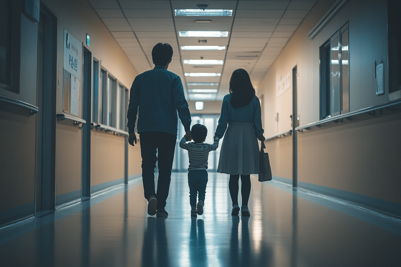 긴-복도를-걷는-가족