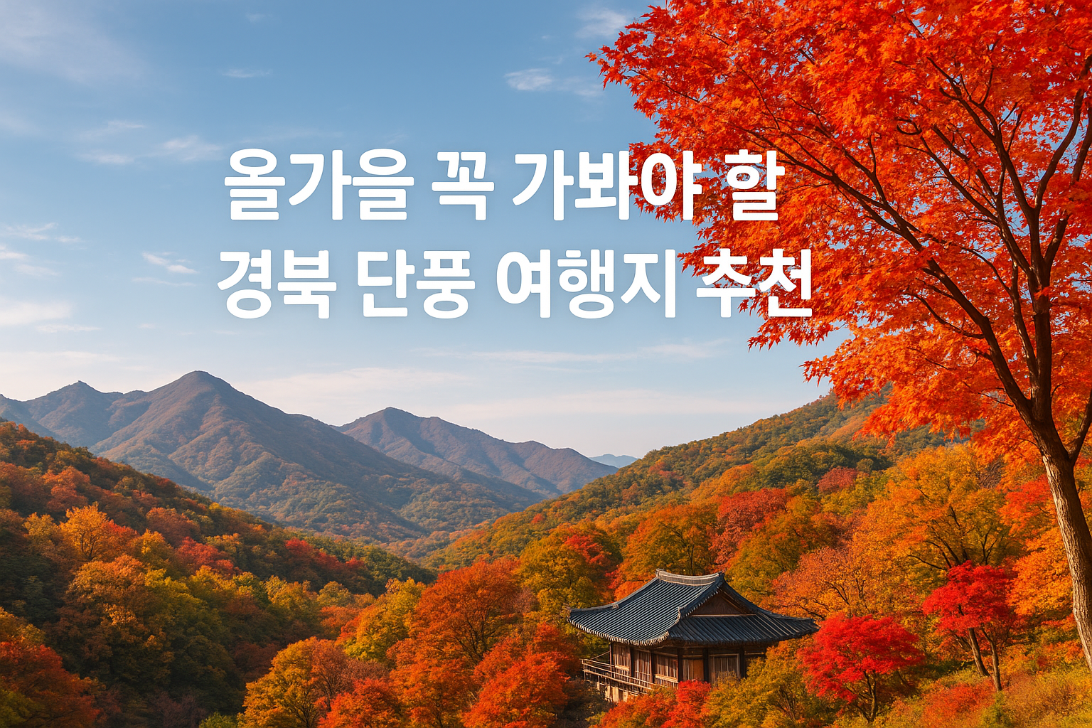경북 단풍 여행지 추천 관련 이미지