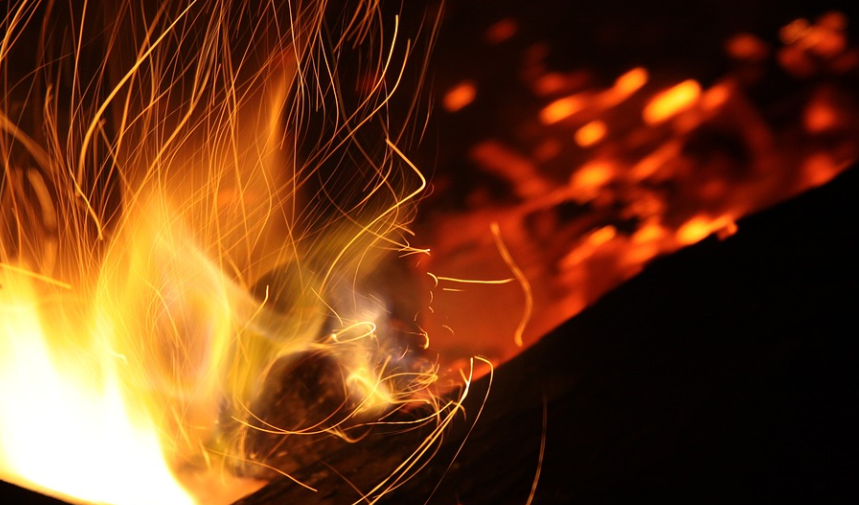 화목난로 첫 사용시