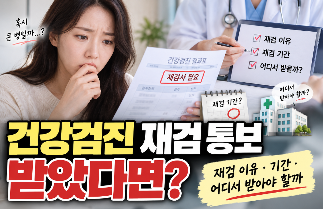 건강검진 재검 통보 받았다면｜재검 이유&middot;기간&middot;어디서 받아야 할까