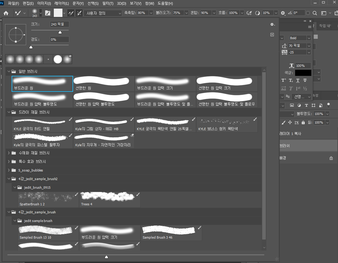 포토샵 혼합 브러쉬 믹서 브러쉬 피부 보정 06