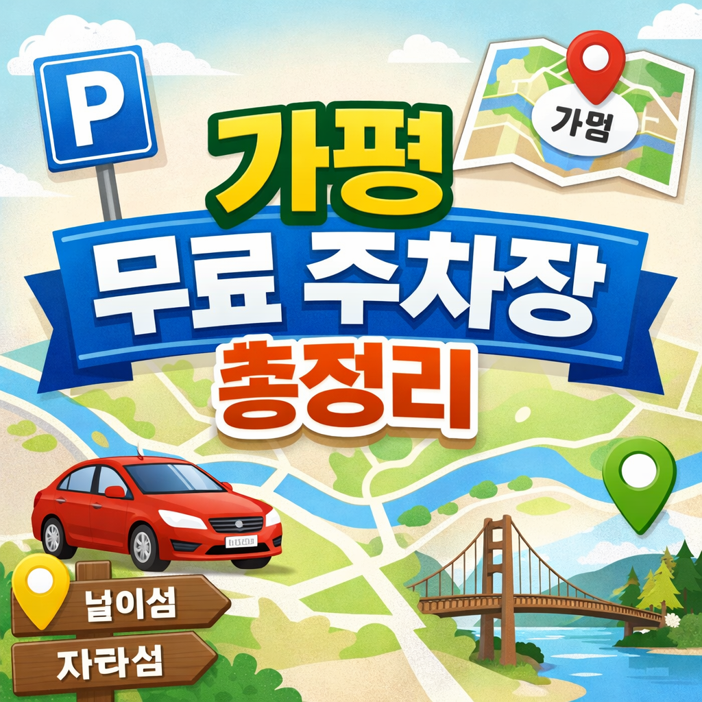 가평 여행 전 꼭 알아야 할 무료 주차장 위치 총정리! 남이섬, 자라섬, 아침고요수목원 등 주요 관광지 근처 숨은 공영주차장 정보를 한눈에 확인하세요. 주차비 걱정 없는 스마트한 가평 여행을 위한 필수 가이드입니다.
