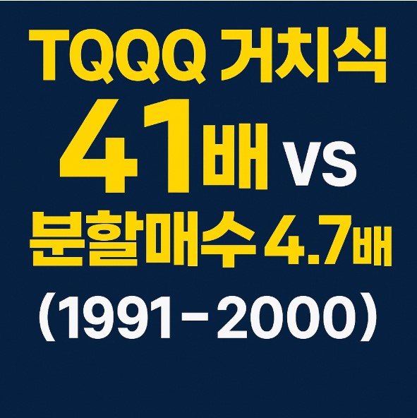 (1991~2000) TQQQ와 QQQ 10년 투자 수익 비교 거치식 vs 분할매수