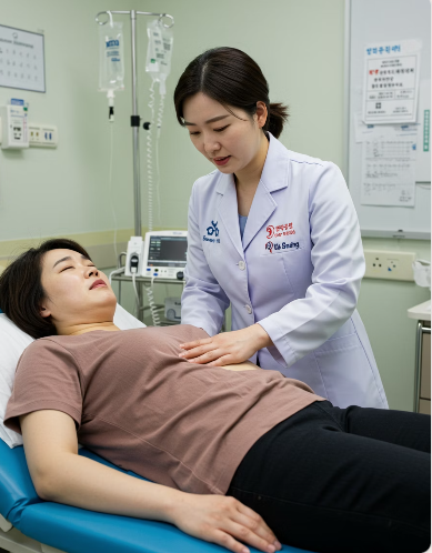 근육통 또는 복벽 통증