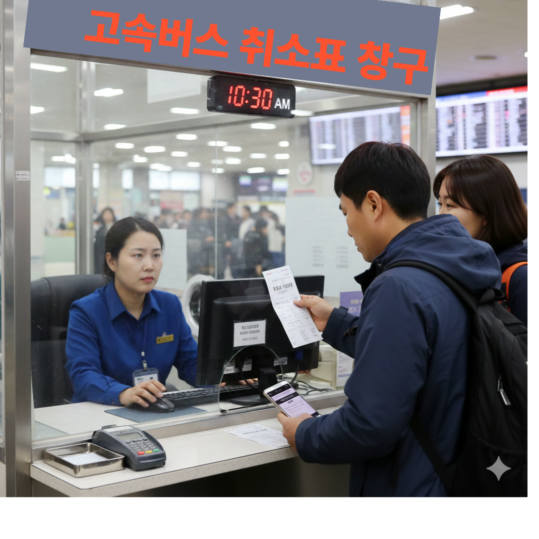 고속버스 예매 취소표가 주로 발생하는 시간대에 대한 시각적 안내