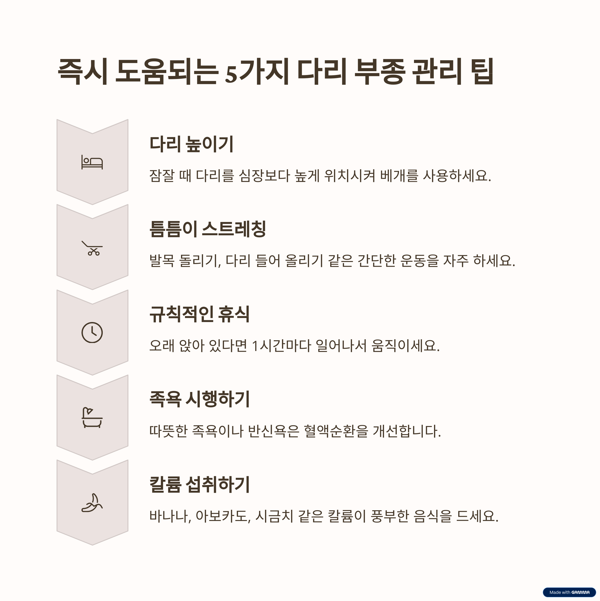 생활 속 다리 부종 관리 팁: 지금 바로 실천하세요!