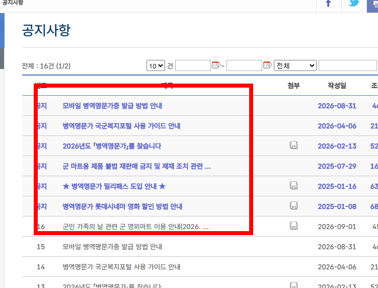 병역명문가 혜택 알아보기