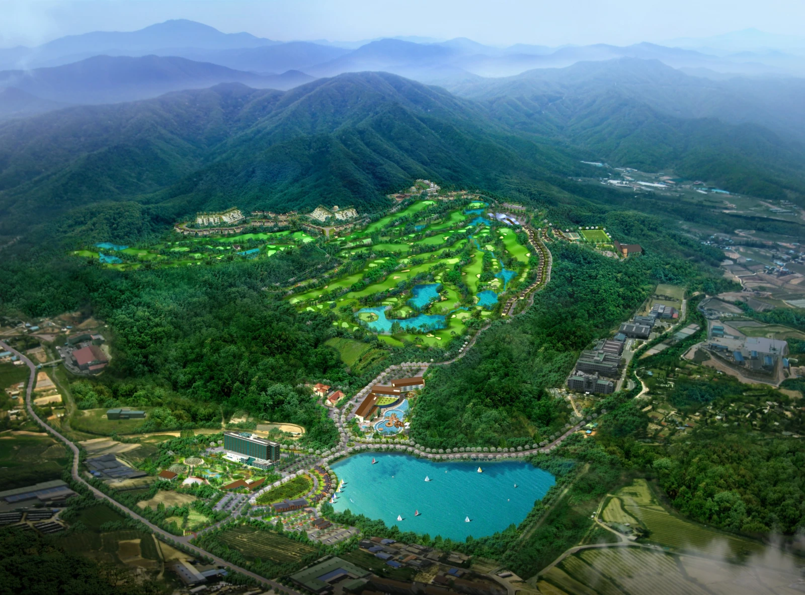 (주)삼정엔지니어링 2011.[관광단지] 천안골드힐카운티리조트 부지조성 - 서북구 입장면