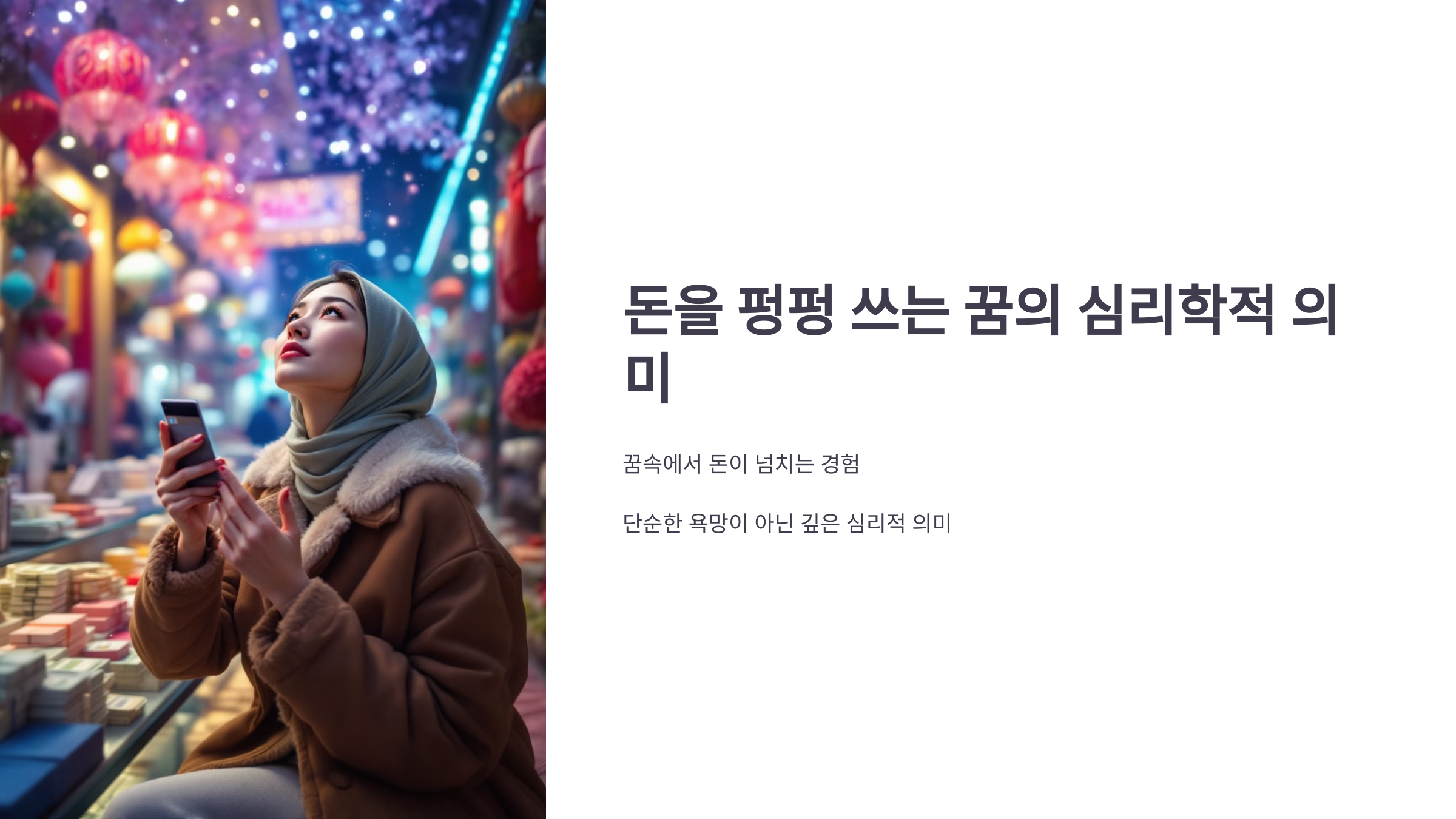 돈을 펑펑 쓰는 꿈의 심리학적 의미