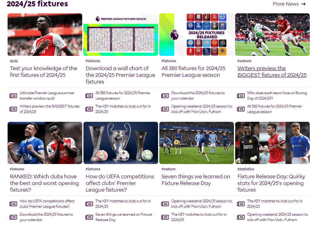 손흥민 토트넘 24-25 시즌 EPL 경기일정과 티켓 예매