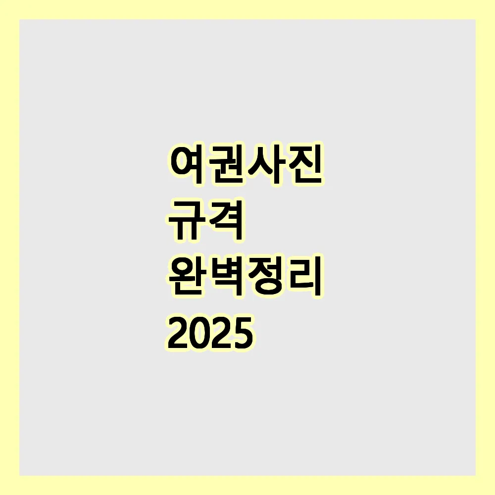 여권사진 규격