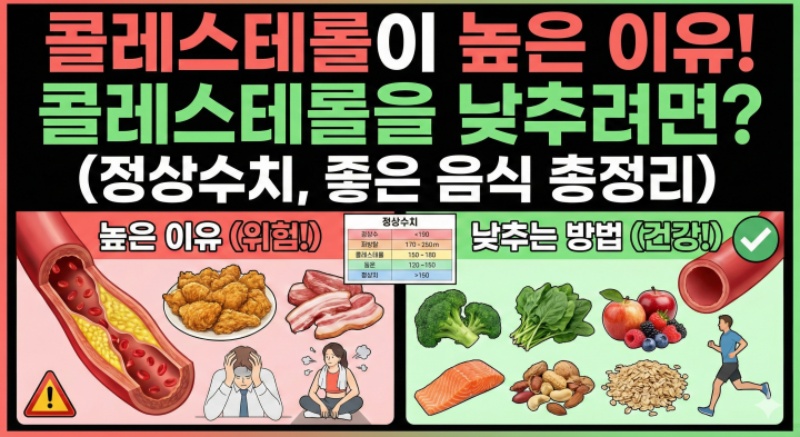 콜레스테롤이 높은 이유! 콜레스테롤을 낮추려면