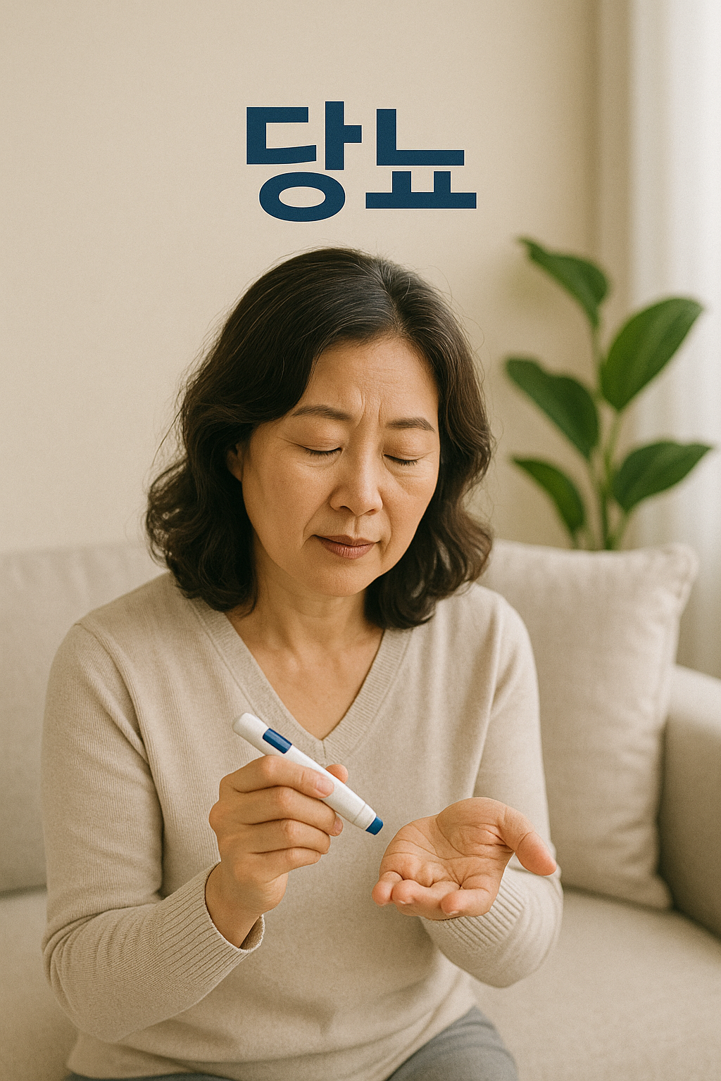 당뇨 수치 체크하는 이미지