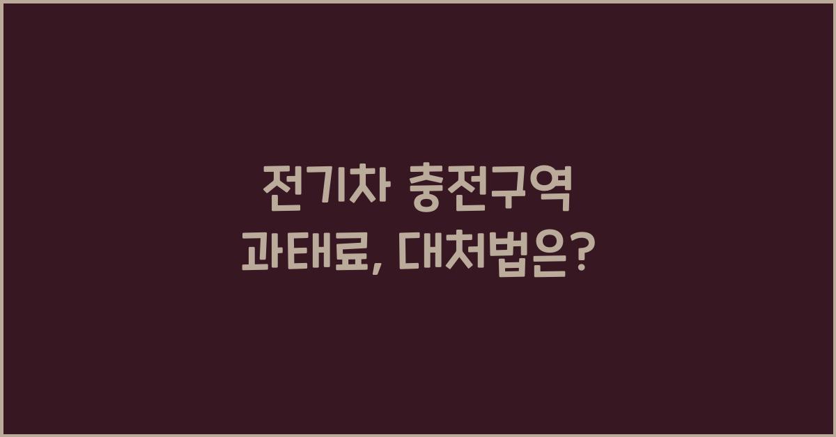 전기차 충전구역 과태료
