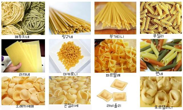 파스타 면 종류